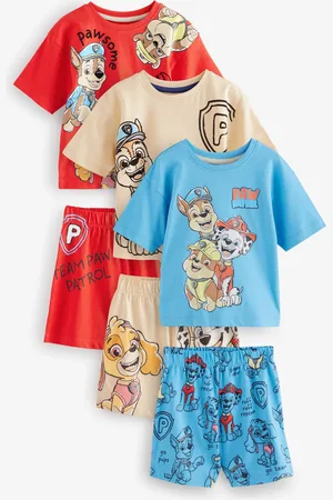 Next Paw Patrol 100% Cotton Shorts Pyjamas 3 Pack (9mths-8yrs)104110cm