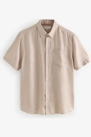 Next Signature 100% Lin Manches courtes ShirtTrès grand