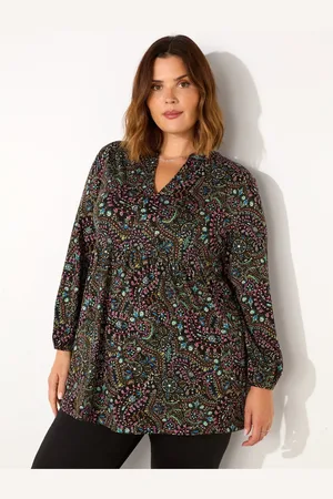 Live Unlimited London Curve Snake Imprimé Jersey Nehru Col Tunique42