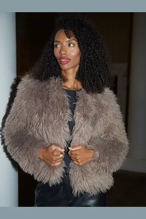 Threadbare Manteau en fausse fourrure mongol44