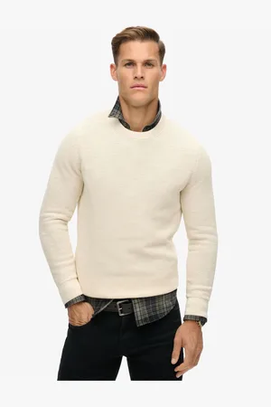 Superdry Col rond texturé tricoté 100% coton Pull3XL