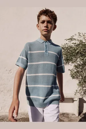 Next 100% Cotton Short Sleeve Stripe Knitted Polo Shirt (3-16yrs)7 ans (122cm)