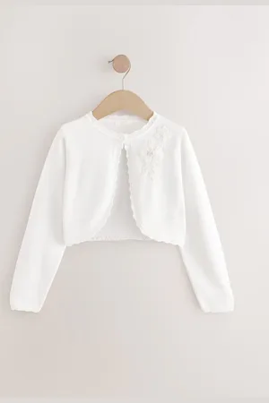 Next 100% Cotton Embellished Occasion Shrug (3-16yrs)166168cm