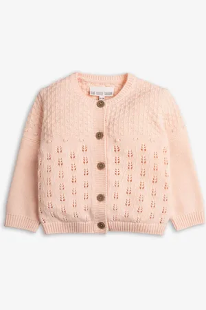 The Little Tailor 100% Cotton Pointelle Knitted Cardigan9 - Mois 12 (74 - 80cm)