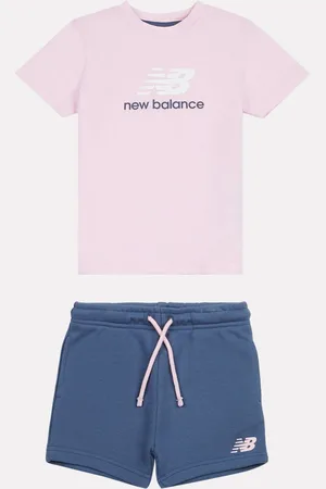 New Balance Kids 100% Cotton T-Shirt And French Terry Shorts Set110116cm