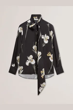 Ted Baker Zakiier-Printed Scarf Detail Long Sleeve Blouse34