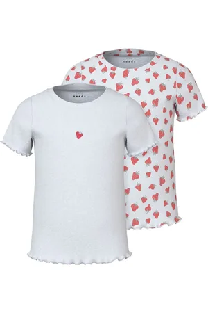 NAME IT Lot de 2 t-shirts côtelés imprimés Frint122128cm