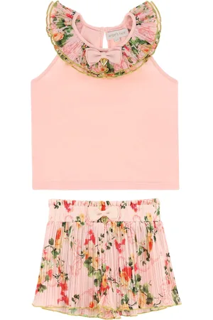 Angels Face Pink Lucile Primrose Top & Short Set110116cm