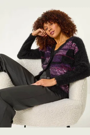 Roman Colourblock Fluffy Knit Cardigan44