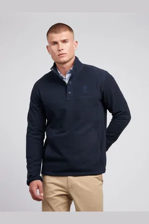 U.S. Polo Assn. U. S. Polo Assn. Mens Double Horsemen Polar Fleece Col cheminée Sweat-shirtL