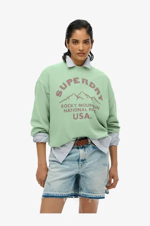 Superdry Lo-Fi Outdoor Mono Large Col rond 100% coton Hauts de survêtement