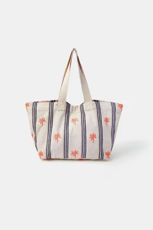 Accessorize Palm Stripe Tote BagUn an