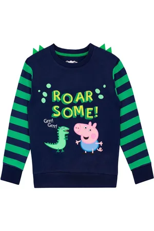 Character George Pig Dinosaur Stripe 100% Cotton Sweatshirt7 - 8 ans (122 - 128cm)
