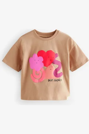 Next Girls Short Sleeve 100% Cotton T-Shirt (3mths-7yrs)3 - Mois 6 (62 - 68cm)
