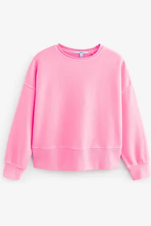 Next Sweat col rond 100% coton à ourlet brutL