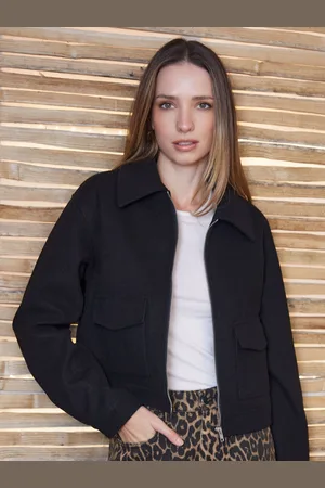 Threadbare Faux Wool Collared Harrington Jacket44