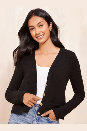 Friends Like These Textured V-Neck Knitted Cardigan46