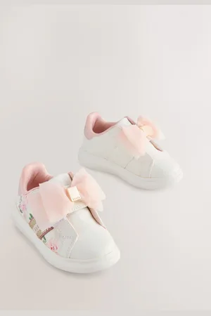 Ted Baker Girls Floral Print Chunky White Trainersr. u.6eu23