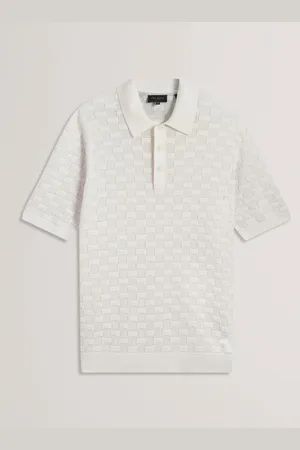 Ted Baker Waterby Short Sleeve Textured Silk Polo ShirtTaille XS