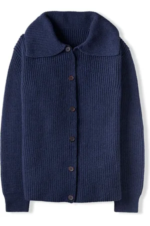 CELTIC & CO. Blue Sailor Collar Longline CardiganMédium