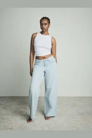 Next 100% Cotton Hourglass Wide Leg Jeans40short