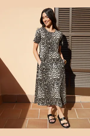 Threadbare 100{Peignoir mi-long à smocks en coton