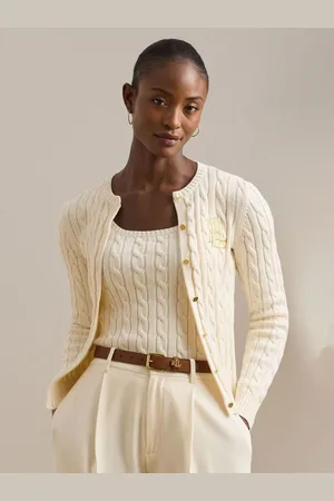 Ralph Lauren Cardigan Ralhan en maille torsadée avec logo 100% cotonXL