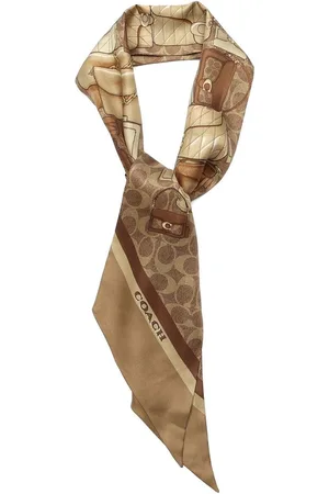 Coach Foulard skinny en soie imprimé tigréun