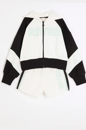 River Island Girls RI Active Zip 100% Cotton Thru and Shorts Set9 - 10 ans (134 - 140cm)