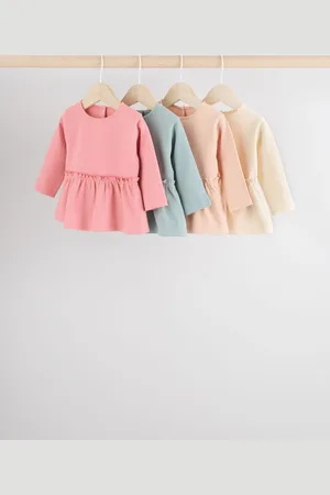 Next Baby Long Sleeve Ribbed 100% Cotton Tops 4 PackPremière taille (50cm)