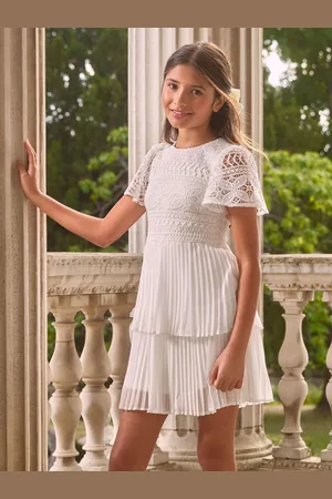 Lipsy London Lace 2-in-1 Pleated Occasion Dress (5-16yrs)122128cm