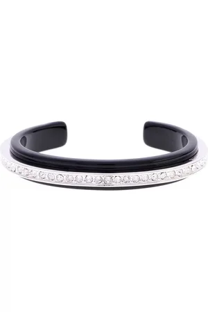 Karen Millen Silver Tone Resin Crystal Cuff Braceletun