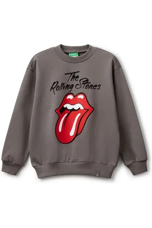 Benetton Grey Printed Graphic Print 100% Cotton Sweatshirt158164cm