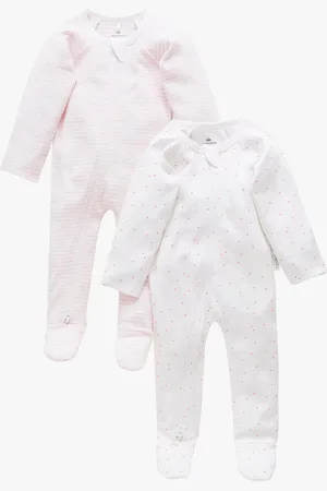 Purebaby Combinaisons de nuit Zip Bébé 100% coton 2 LotNouveau-né