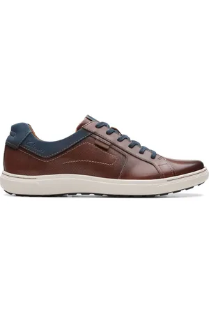 Clarks Chaussures à lacets Mapstone en cuir acajou de