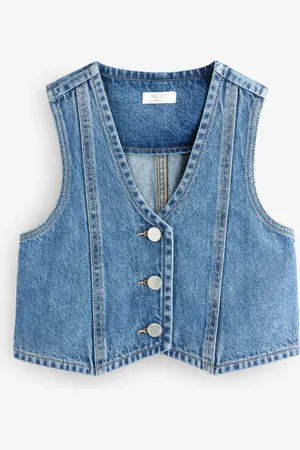 Next 100% Cotton Denim Waistcoat (3-16yrs)15 ans (170cm)