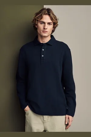 Next Manches longues Gaufré Texturé 100Polos en cotonS