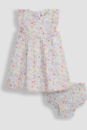 JoJo Maman Bébé Peignoir Fleuri imprimé à 100épaules volantées en % coton110116cm