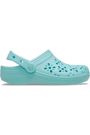 Crocs Kids Classic Floral Cut Out Clog Shoesr. u.13eu32