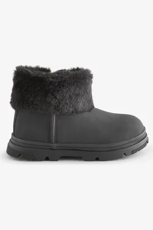 Schuh Cherry Faux Fur Black Boots