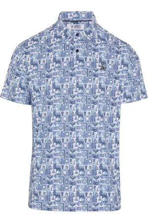Original Penguin Polo All Over Novelty Grid BleuXXL
