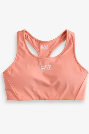 EA7 Emporio Armani Pink Logo Sports BraMédium