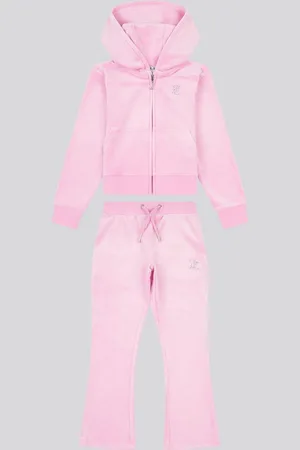 Juicy Couture Girls Diamante Zip-Thru Hoodie & Bootcut Joggers Set98104cm