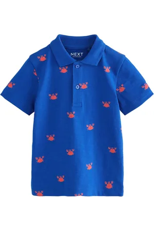 Next 100% Cotton Short Sleeve All-Over-Print Polo Shirt (3mths-7yrs)5 - 6 ans (110 - 116cm)