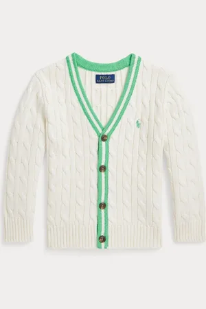 Ralph Lauren Garçon en maille torsadée avec détail rayonne Cardigan7 ans