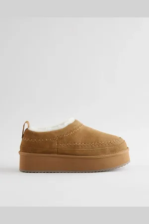 Next Forever Comfort Chaussures à enfiler en cuir avec doublure Borg