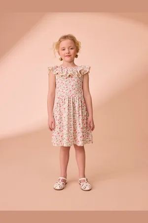 Laura Ashley Lace Trimmed Jersey 100% Cotton Dress122128cm