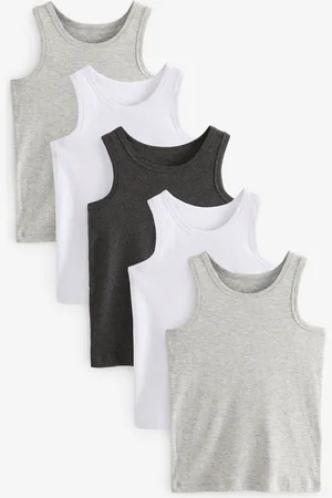 Next 100% Cotton Vests 5 Pack (1.5-16yrs)5 - 6 ans (110 - 116cm)