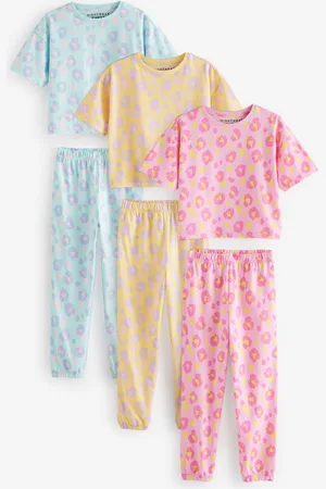 Next Imprimé animal Joggers 100Pyjama % coton 3 Lot (3-16ans)8 ans (128 cm)