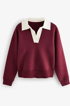 Next Soft Touch Cosy Col Button Down Polo Sweat-shirtTrès grand